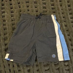 Healthtex Black and Blue Swim Trunks with Elastic Waistband